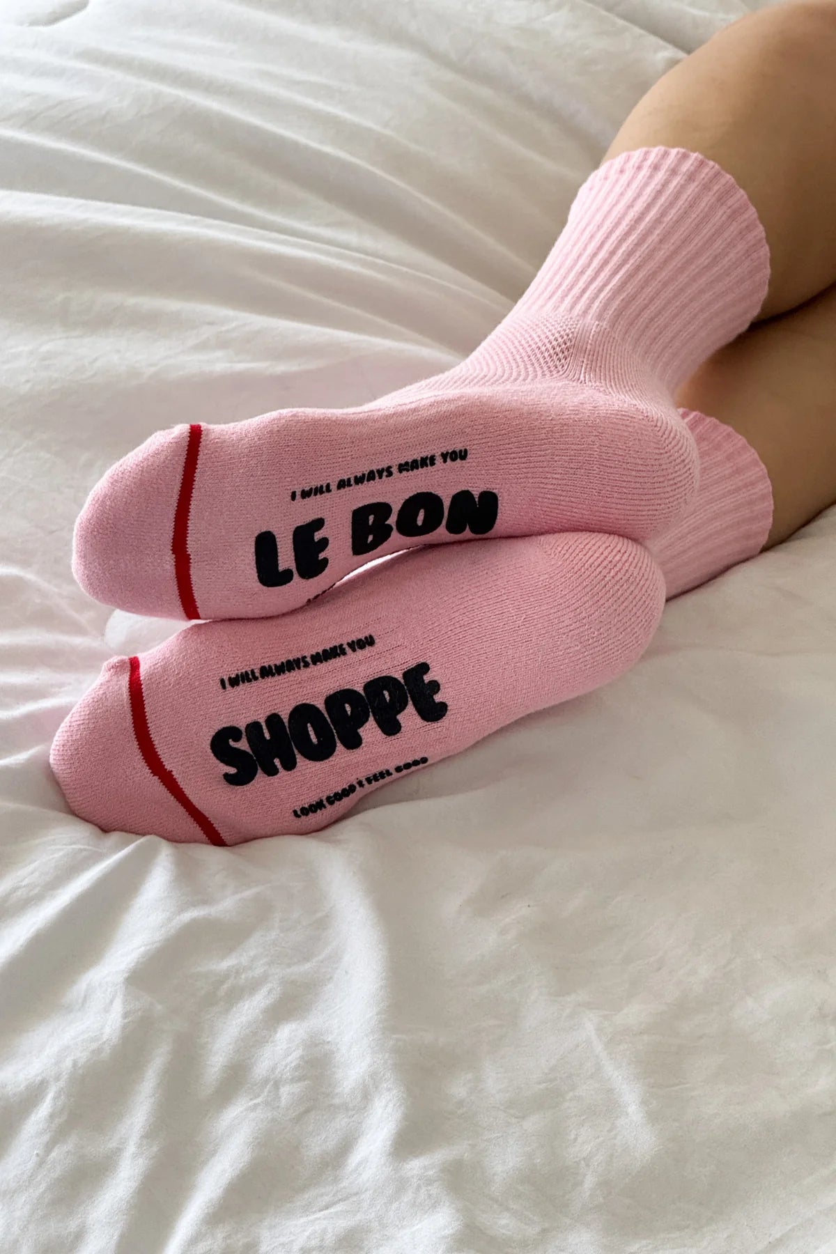 Ruffled hugger pink sock