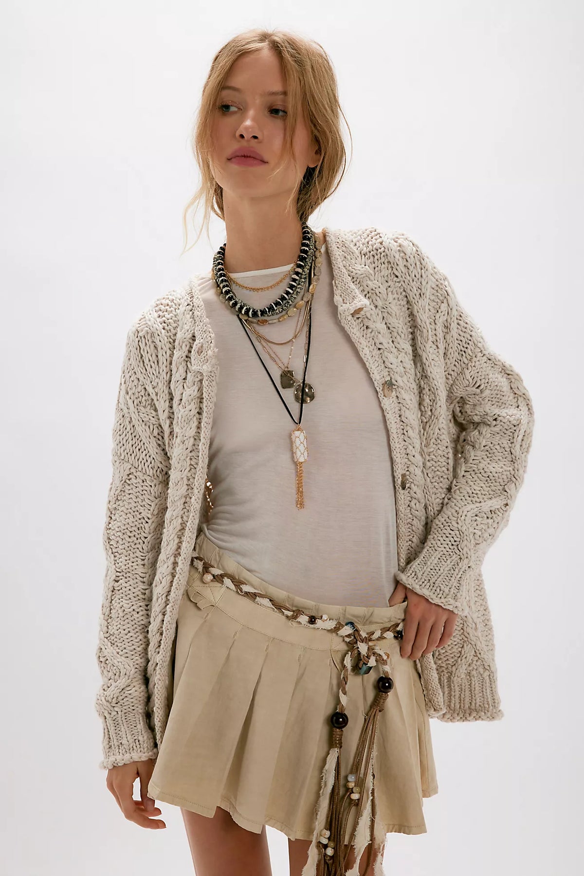 Opal Cardigan in Tea