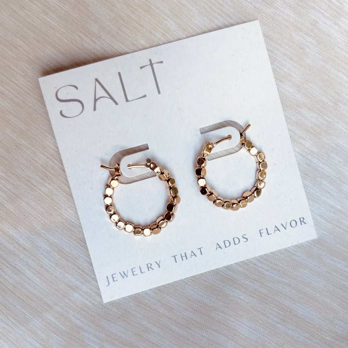 Gold beaded earrings