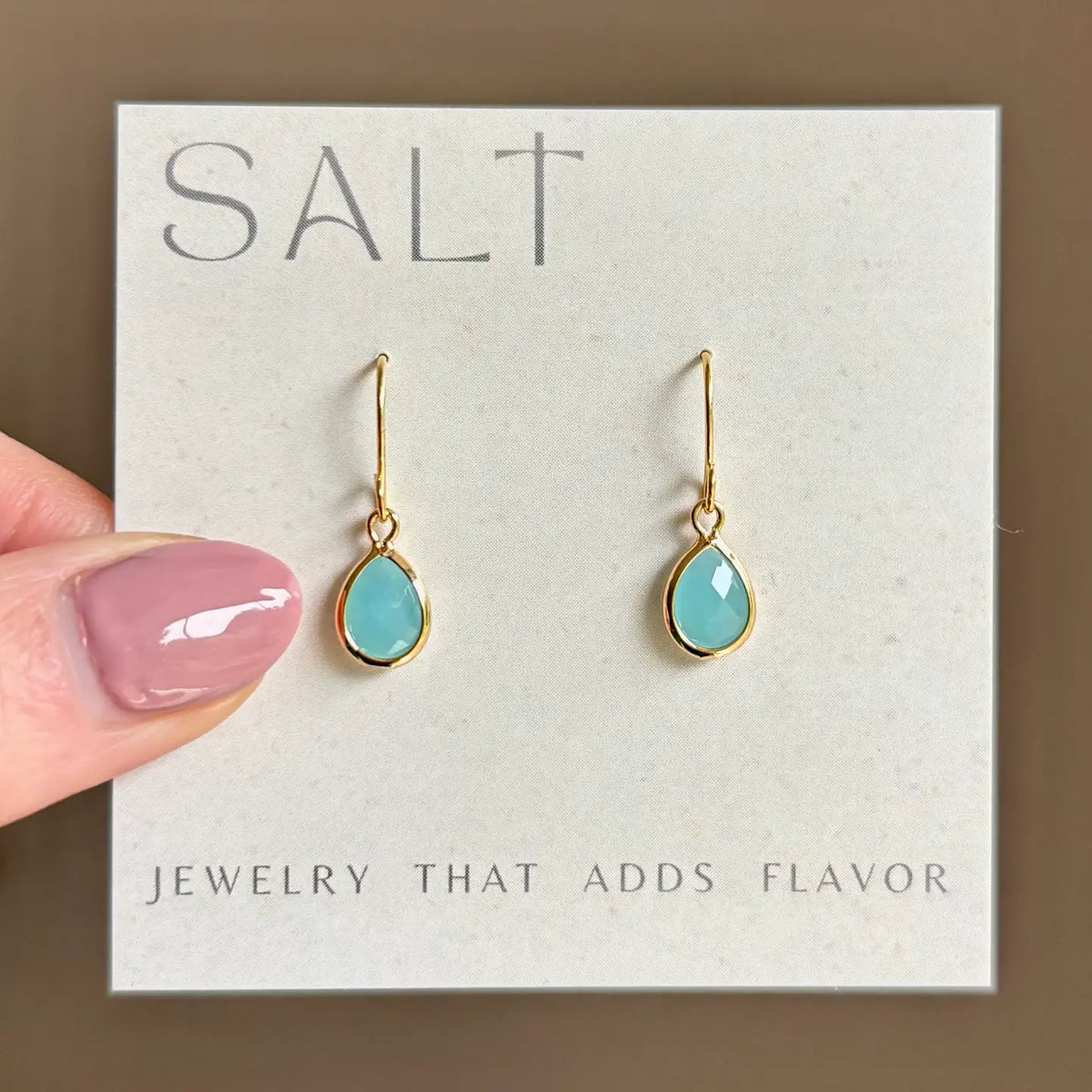 Aquamarine gem earrings