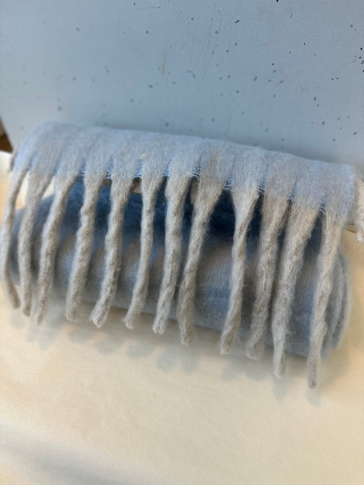 Winter Chill Blanket Scarf in Blue