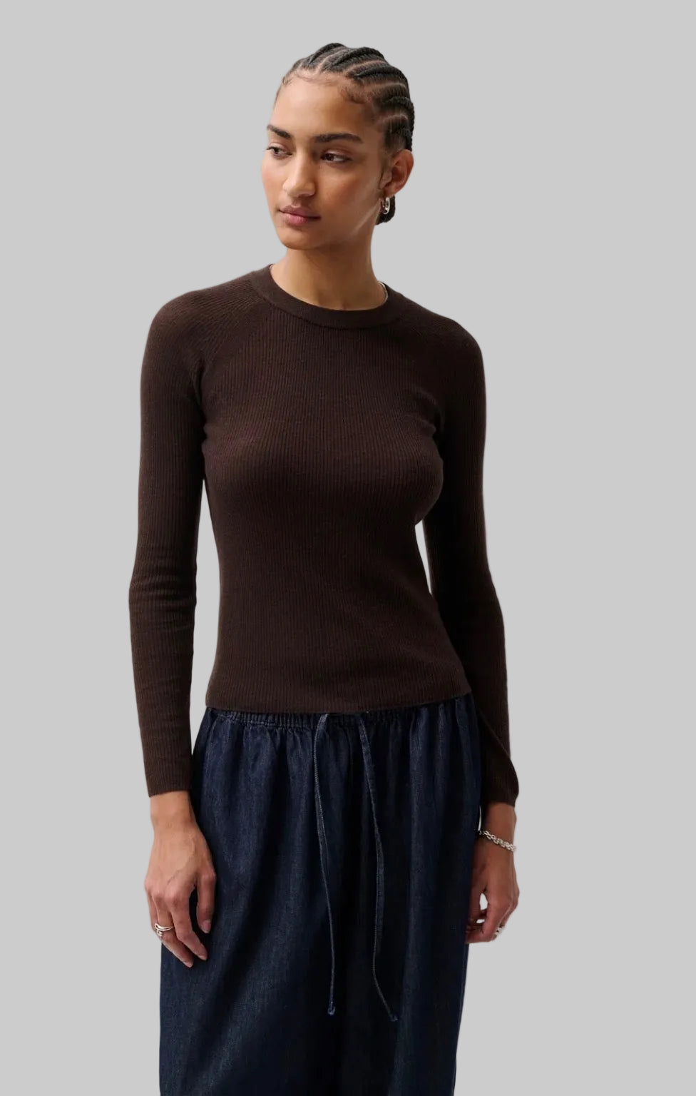 Juno Mocha Feather Weight Sweater