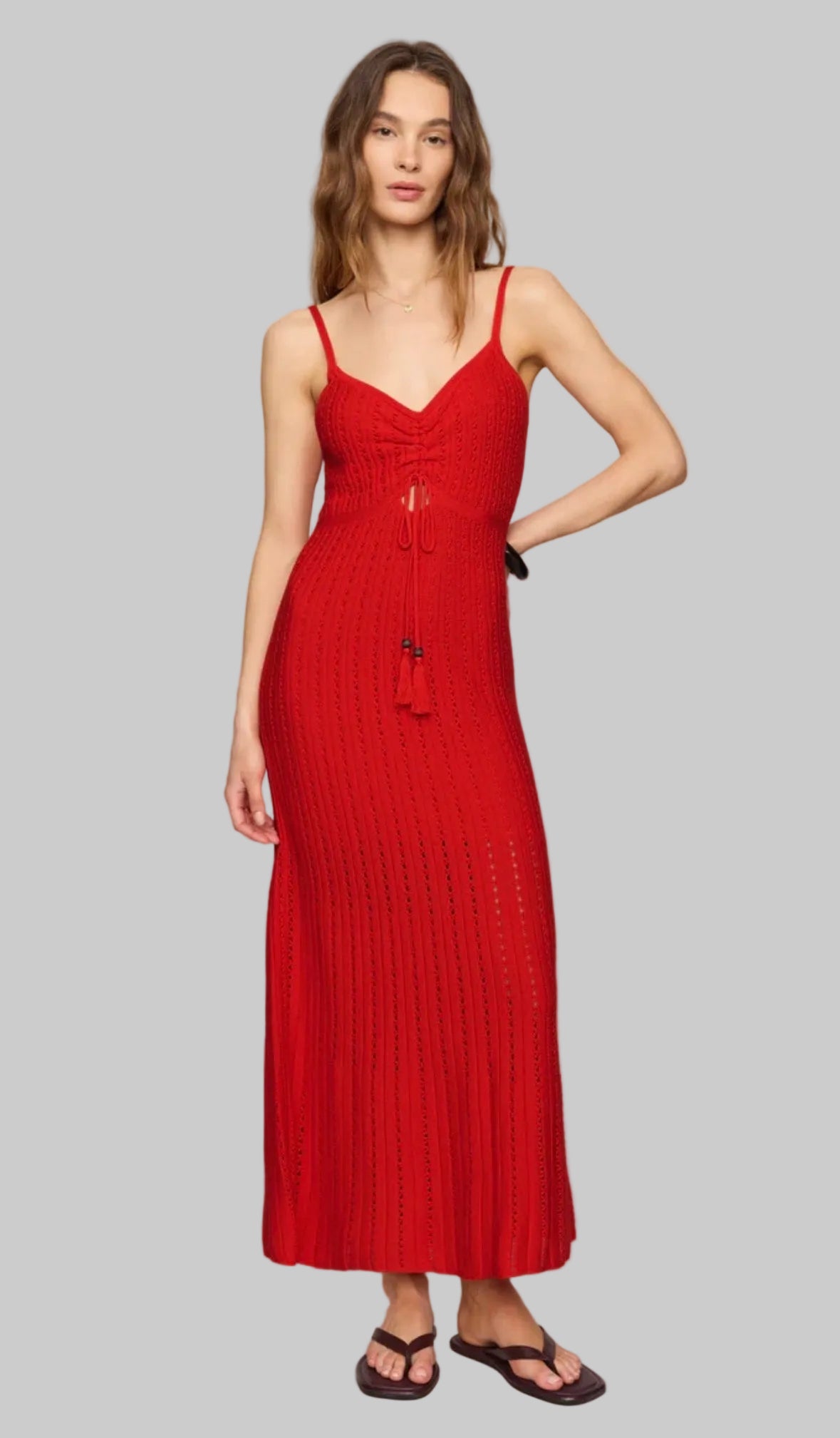 Sunda Crochet Midi Dress