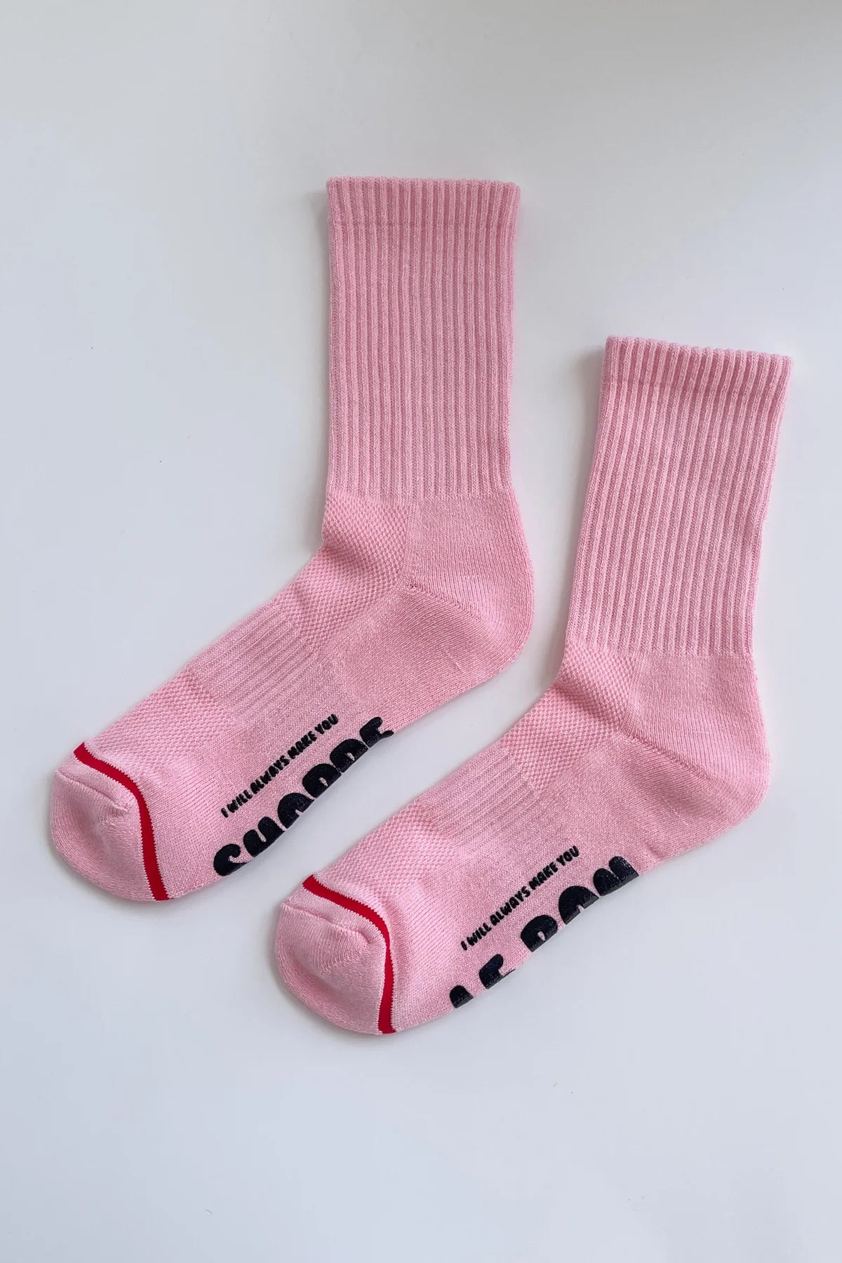 Ruffled hugger pink sock
