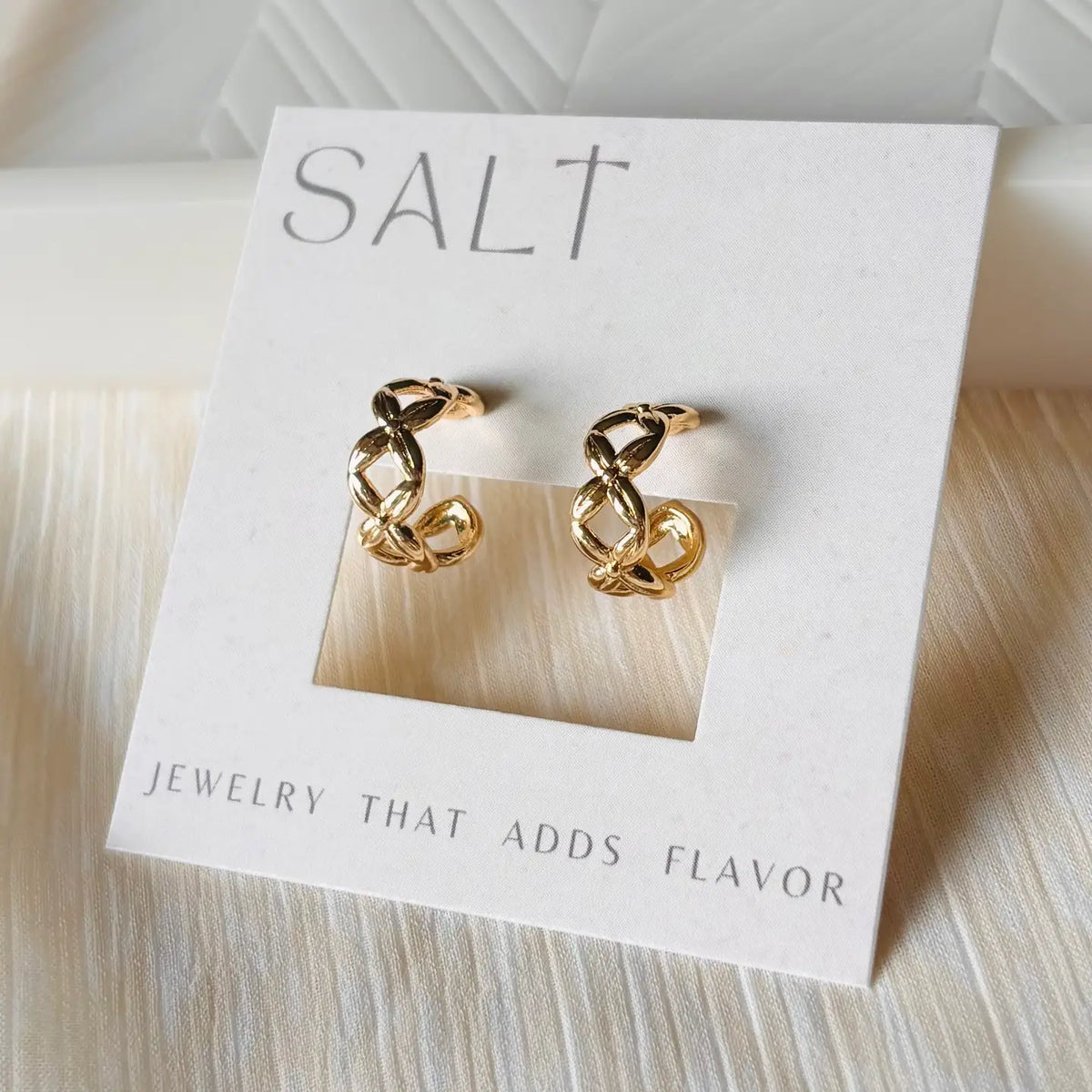 Criss cross earrings