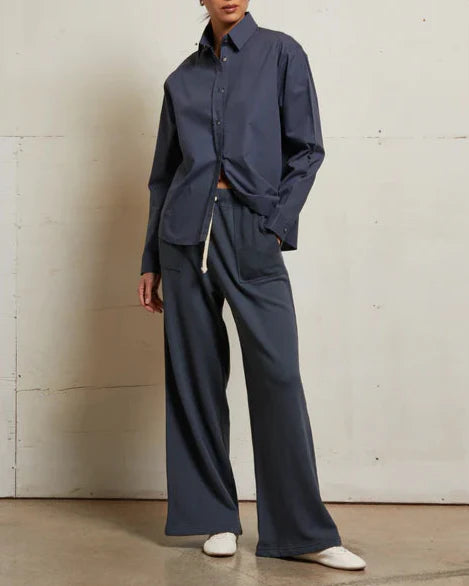 Rosanna French Terry Reverse Pocket Pant in Night
