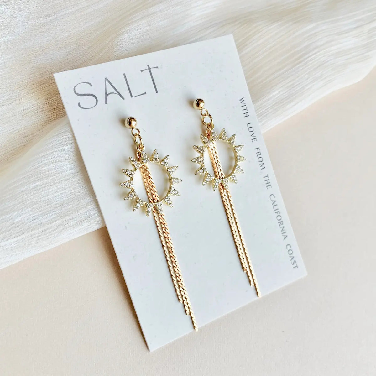 Sun tassel earrings