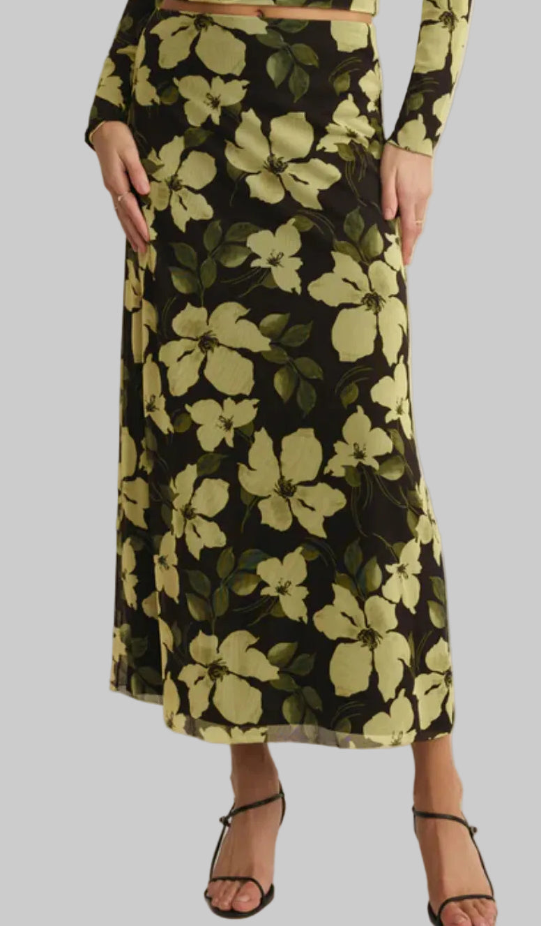 Sunshine Eda Mesh Midi Skirt