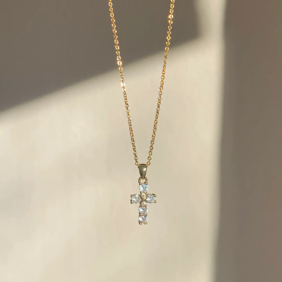 Diamonds cross necklace