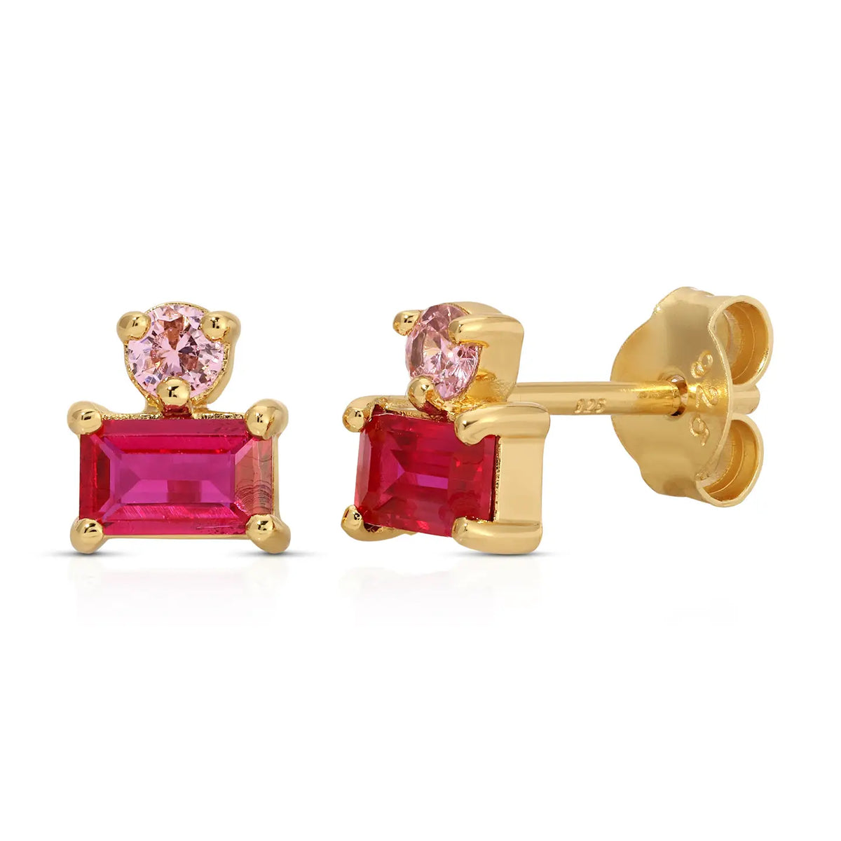 Cleo Baguette Studs