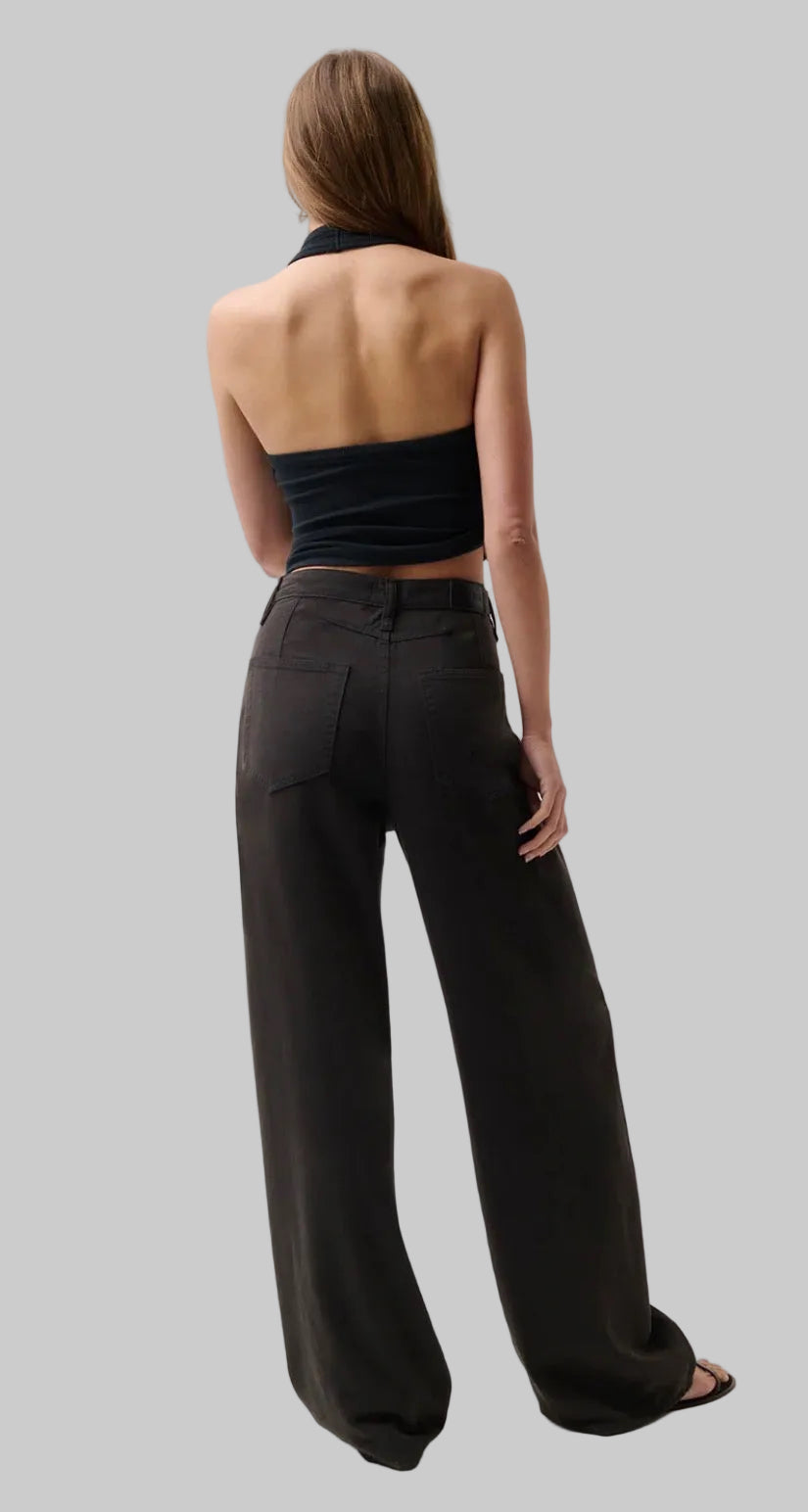Bristol High Rise Linen Bowed Wide Leg