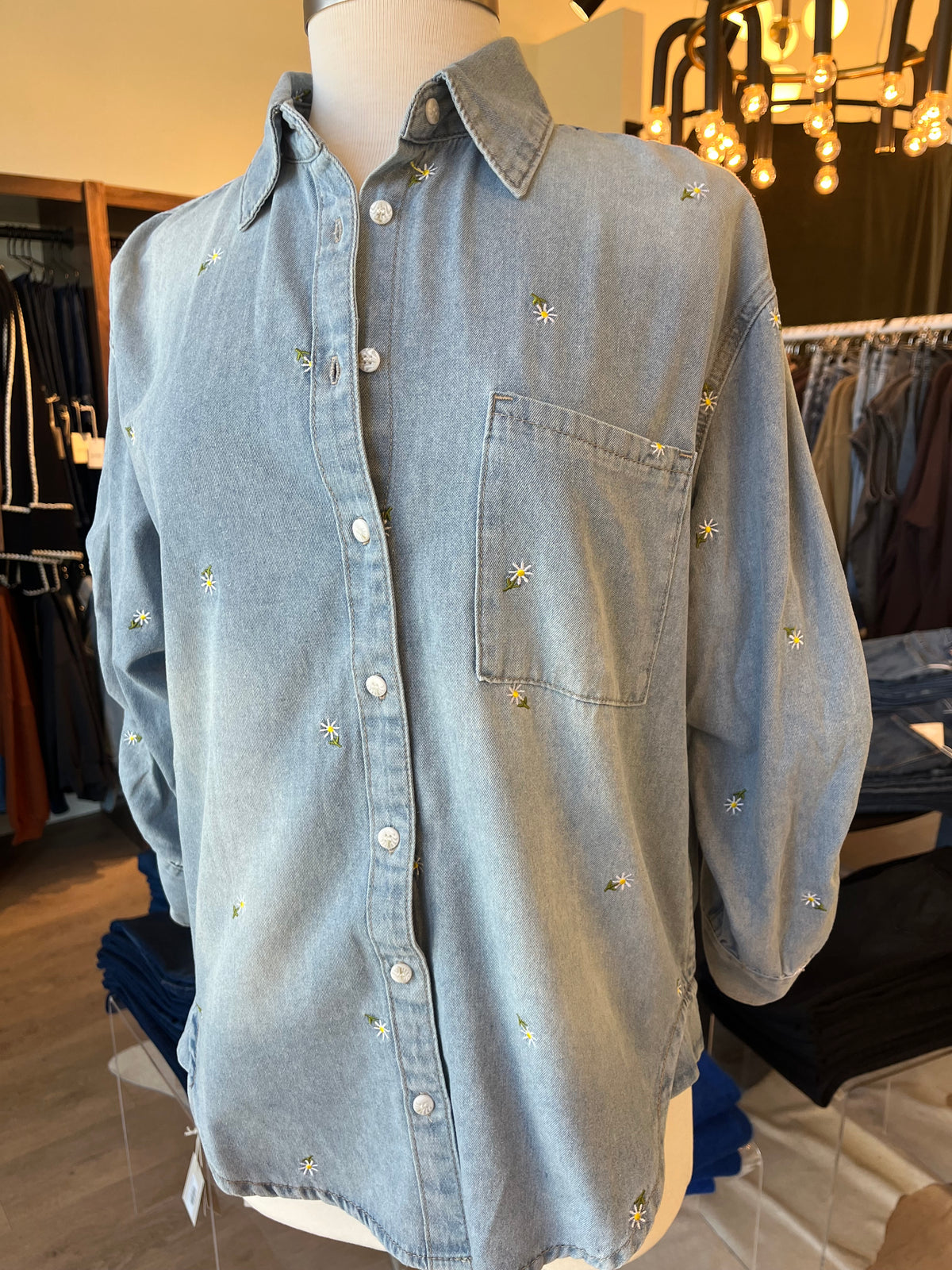 Sophia Embroiderd Denim Shirt