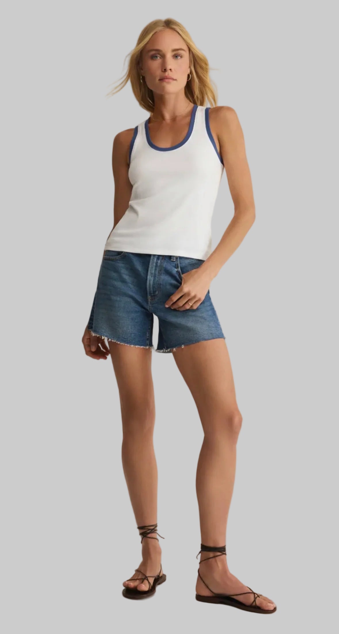 Sirena Color Blocked Rib Tank