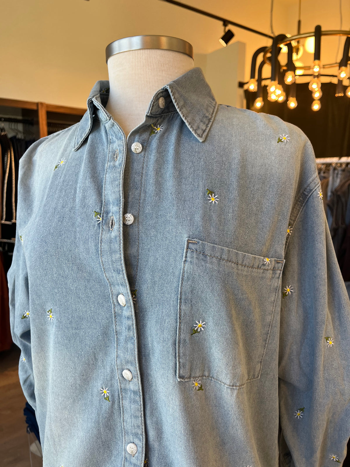 Sophia Embroiderd Denim Shirt