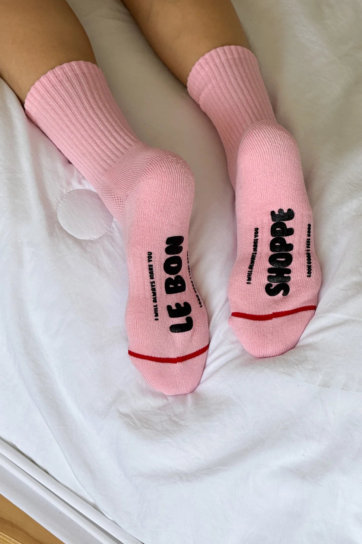 Ruffled hugger pink sock