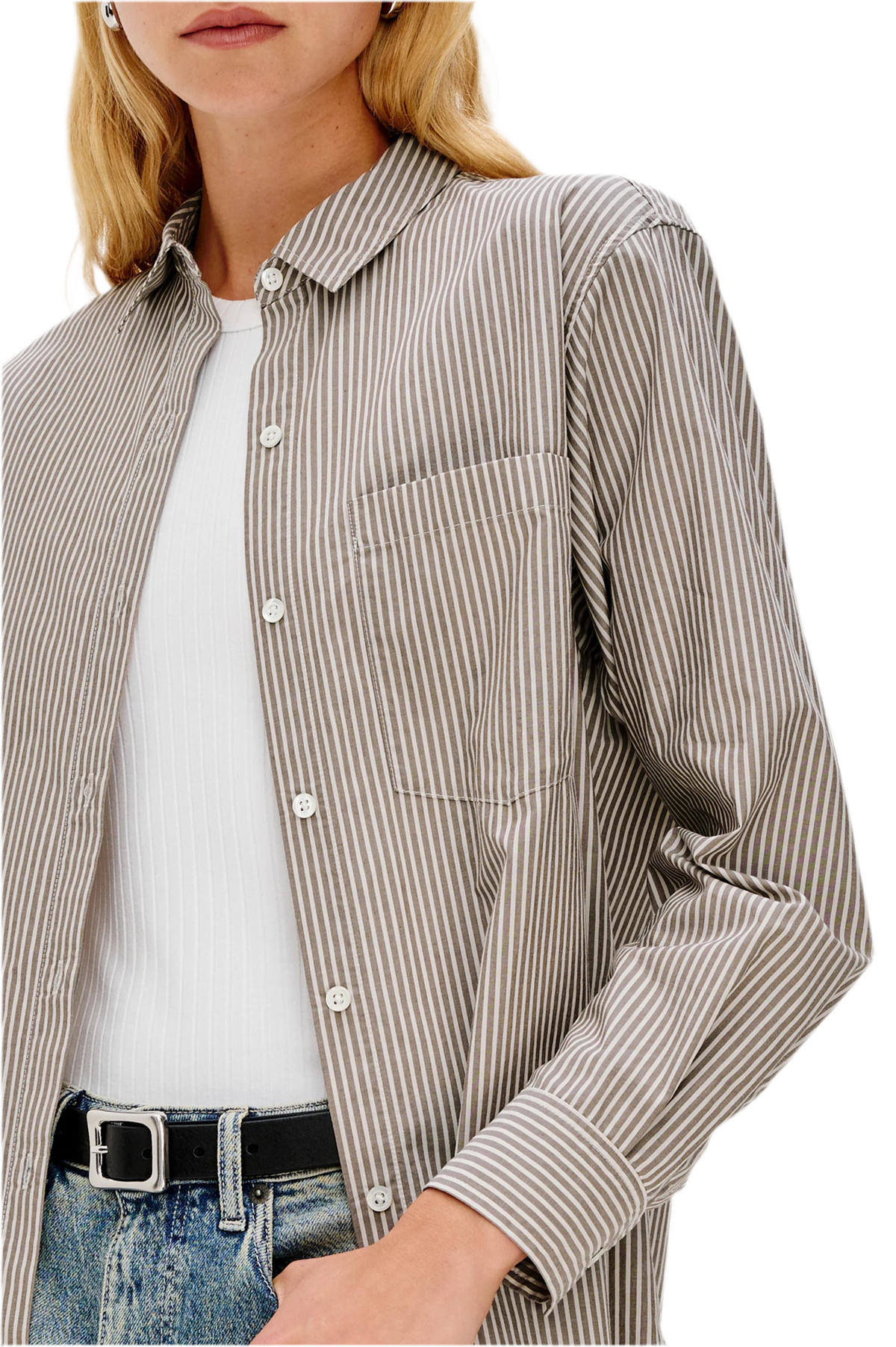 Elsa Noir Stripe Button Down