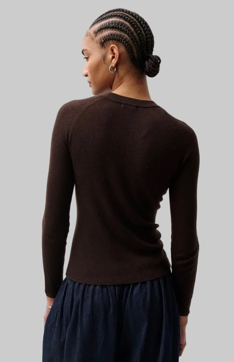 Juno Mocha Feather Weight Sweater