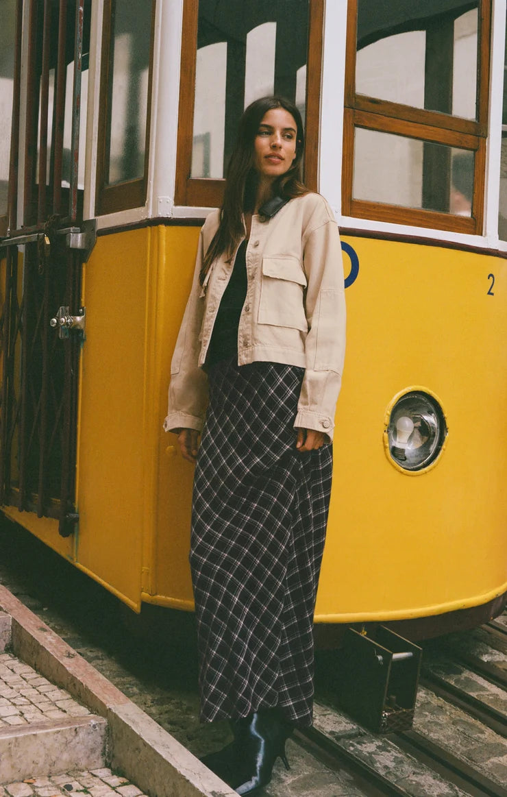 Ash Black Plaid Europa Skirt
