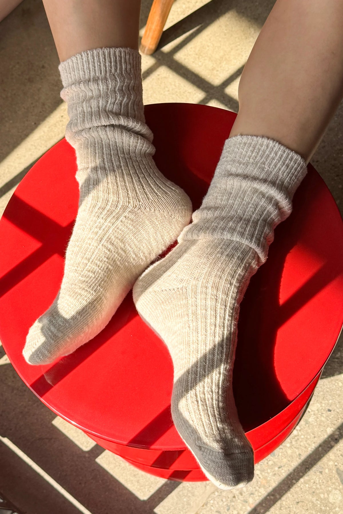 Oatmeal cottage sock
