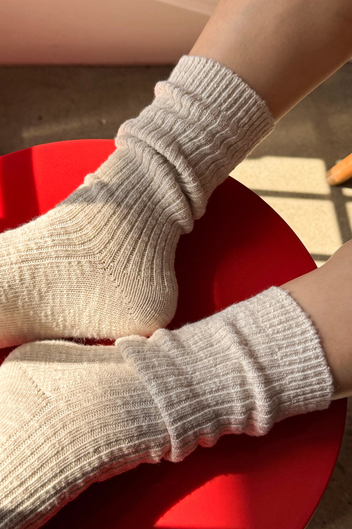 Oatmeal cottage sock