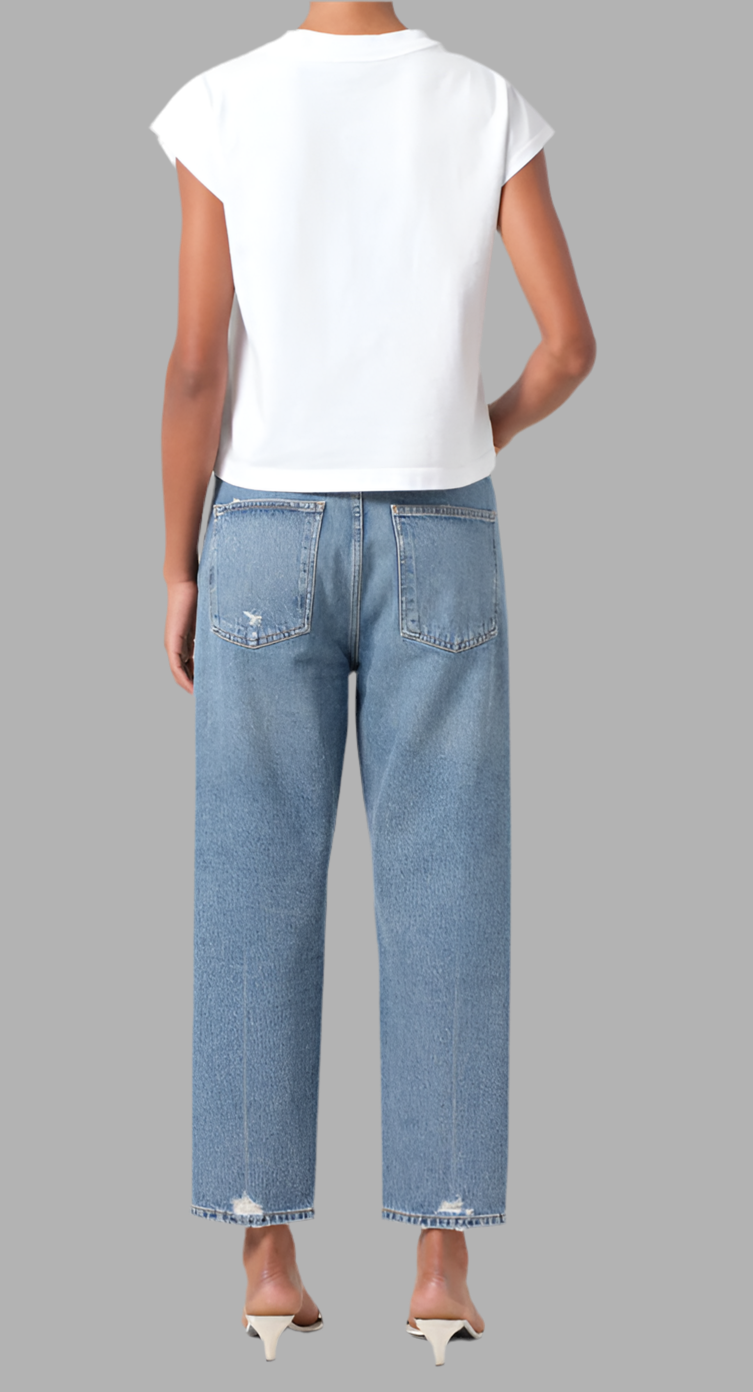 90's crop midrise loose straight in hooked