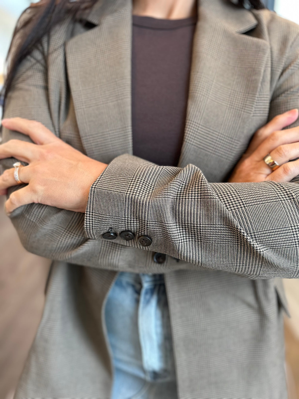 Business Affair Brown Cambo Blazer