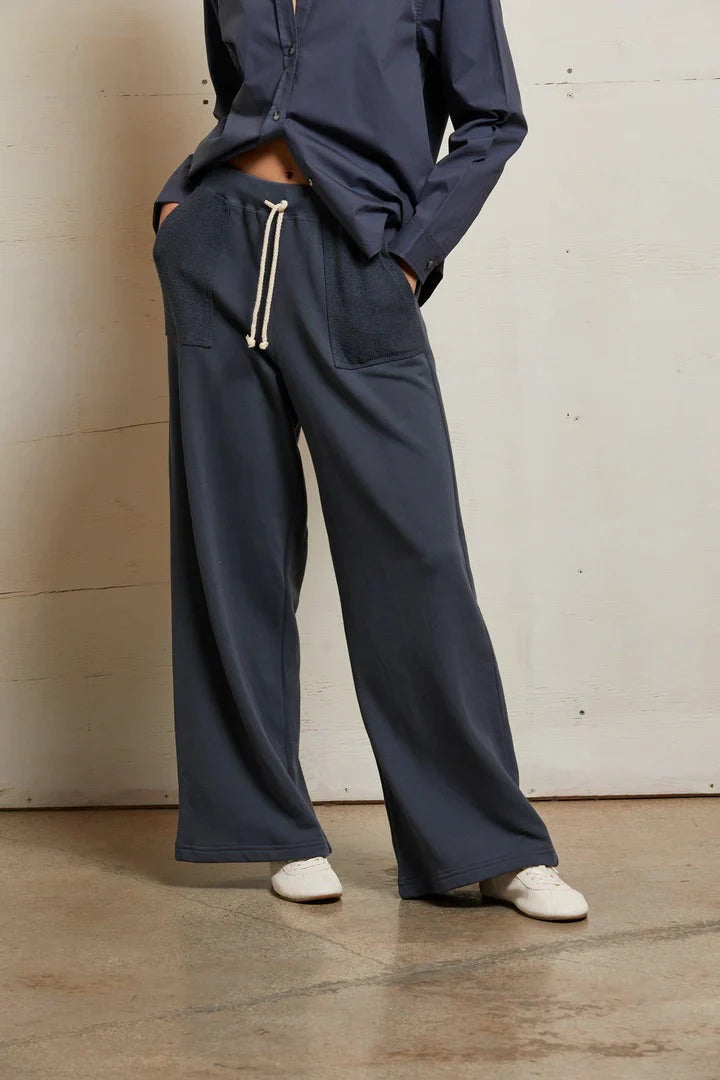 Rosanna French Terry Reverse Pocket Pant in Night