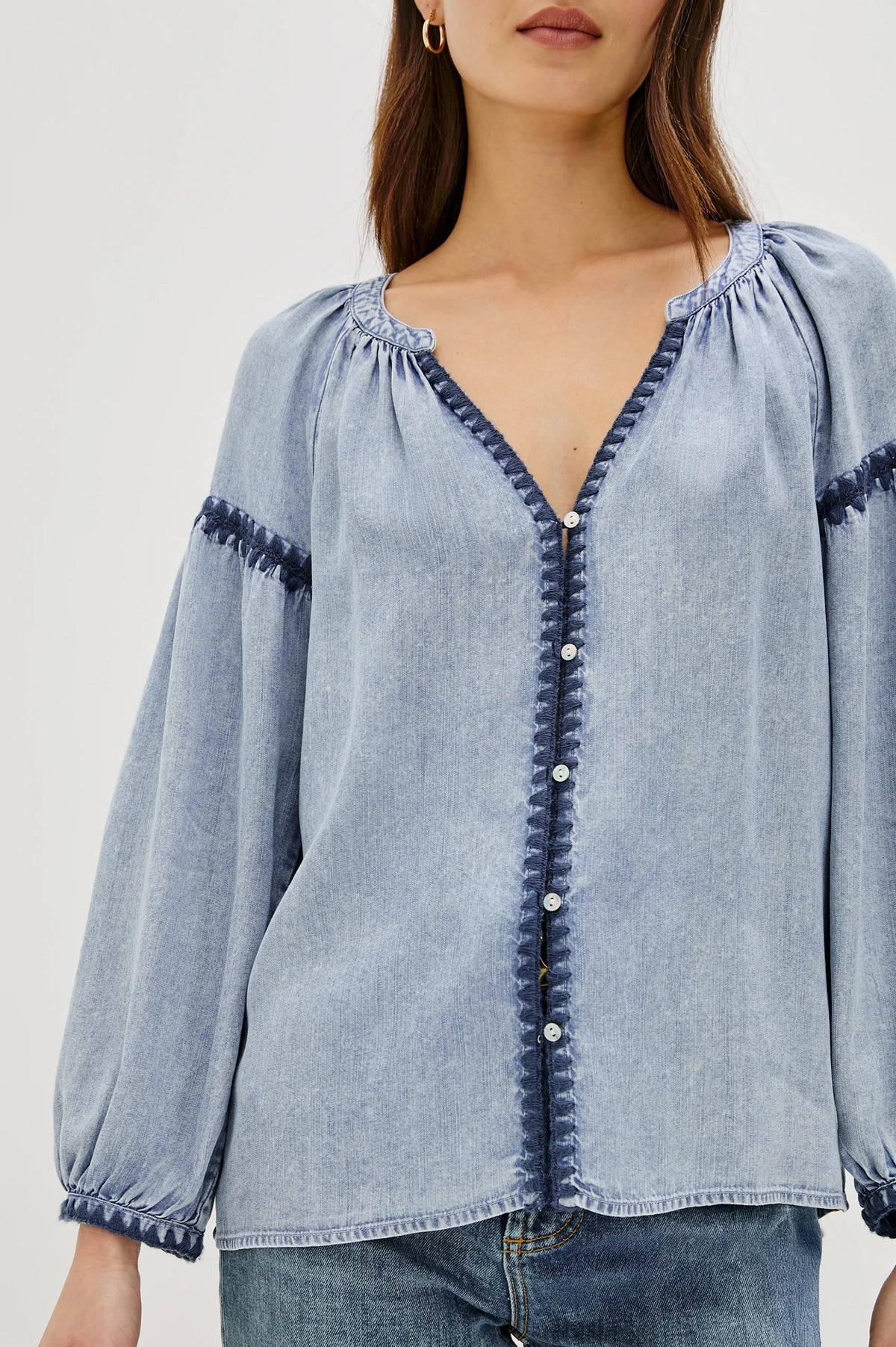 Toshi Medium Cloud Wash Blouse