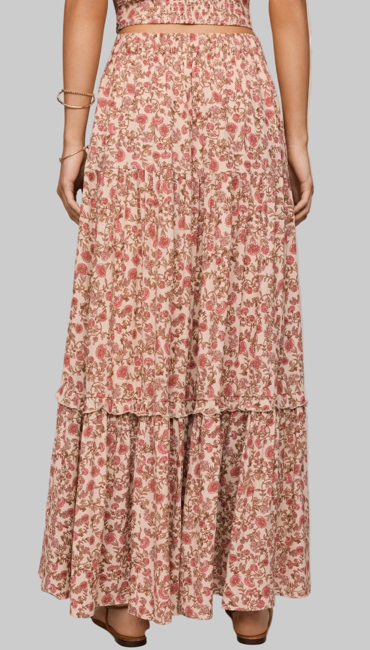 Mora Maxi Skirt in Sandshell
