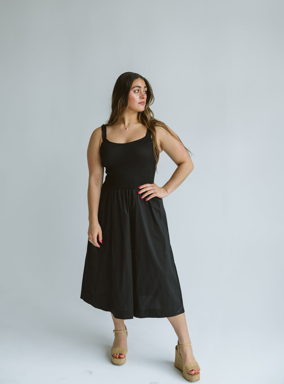 Corsica Smocked Poplin Dress