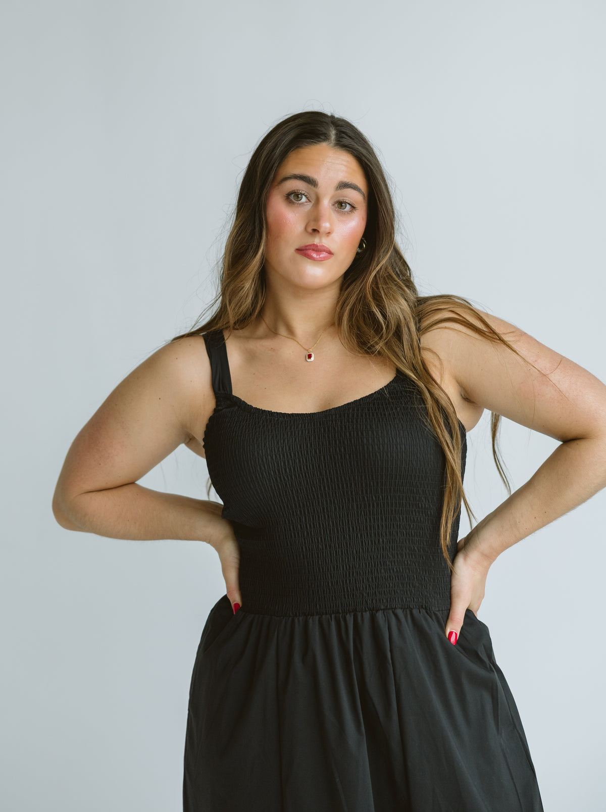 Corsica Smocked Poplin Dress