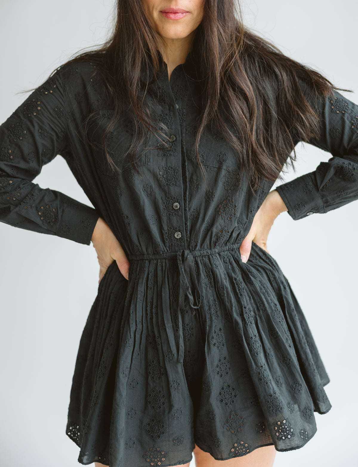 Hattie Black Romper