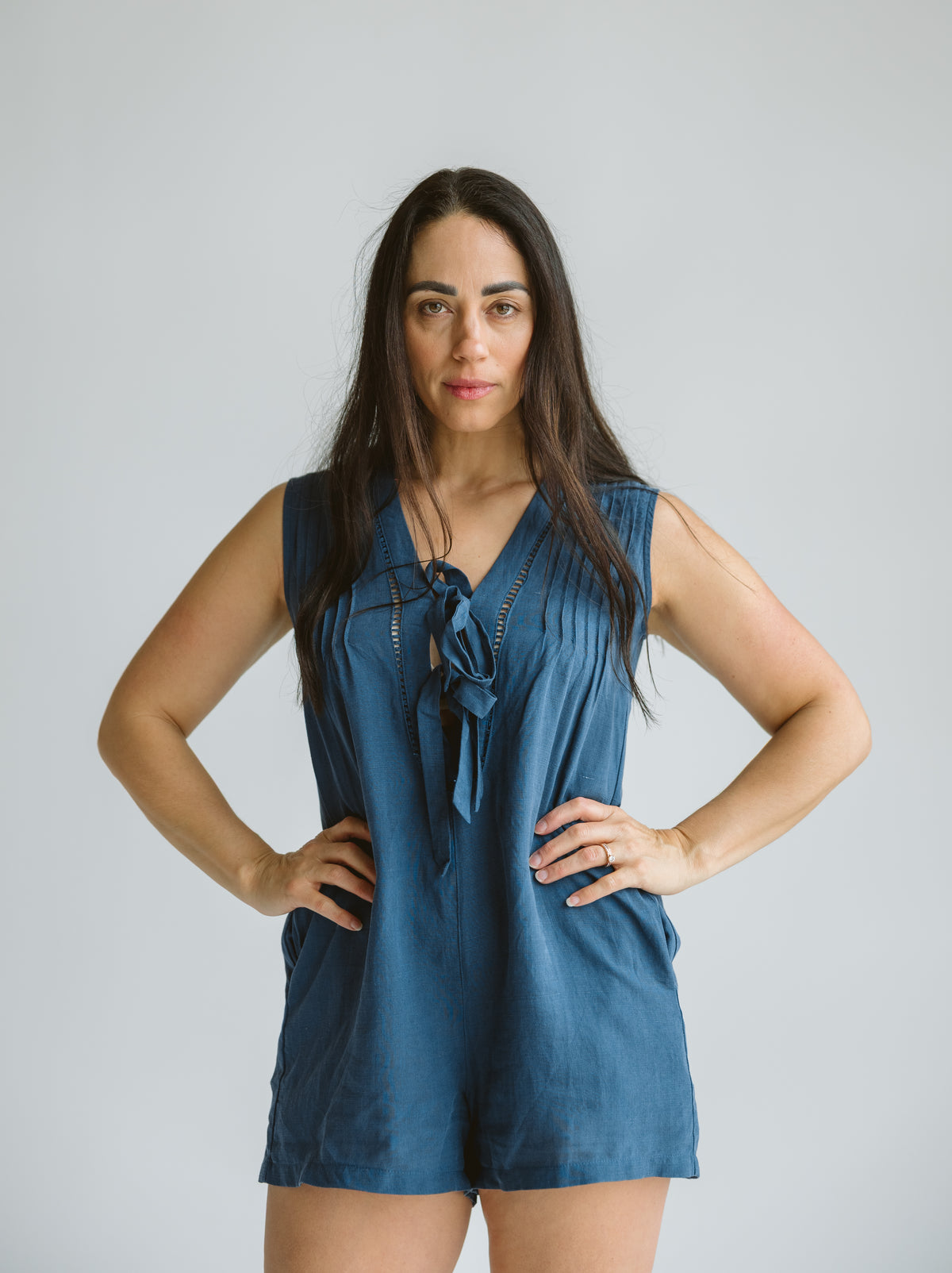 Zoey Indigo Romper