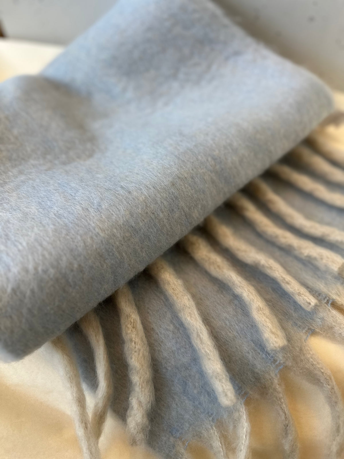 Winter Chill Blanket Scarf in Blue