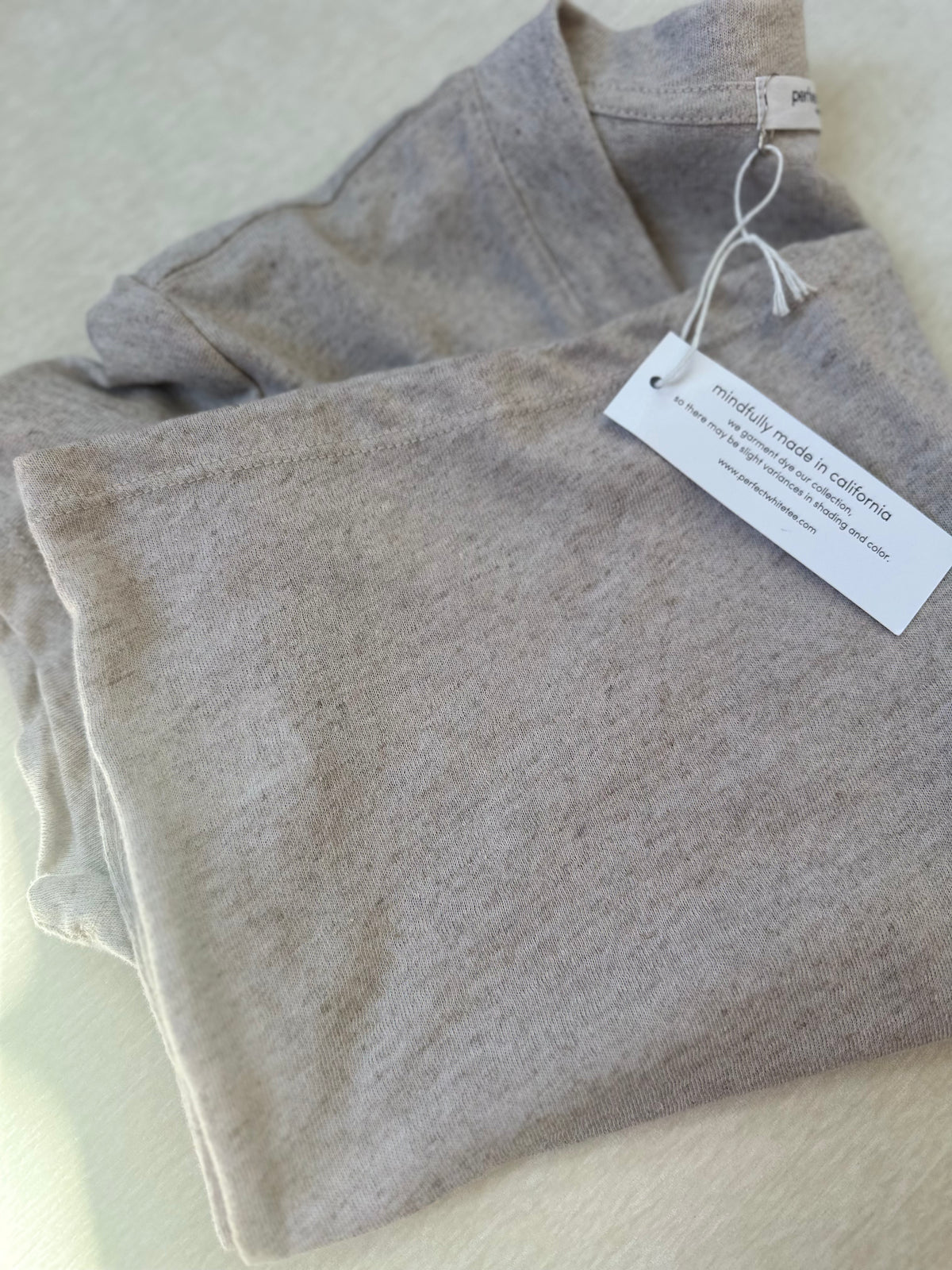 Rosie Linen Jersey V-Neck in Oatmeal