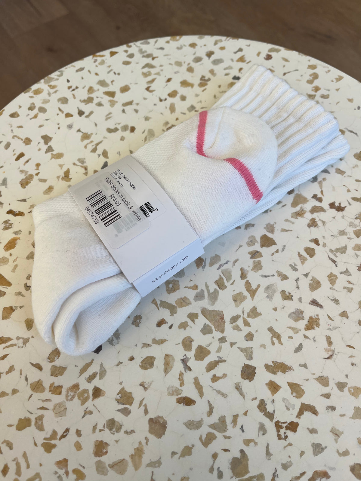 Ballet Socks in pink & white