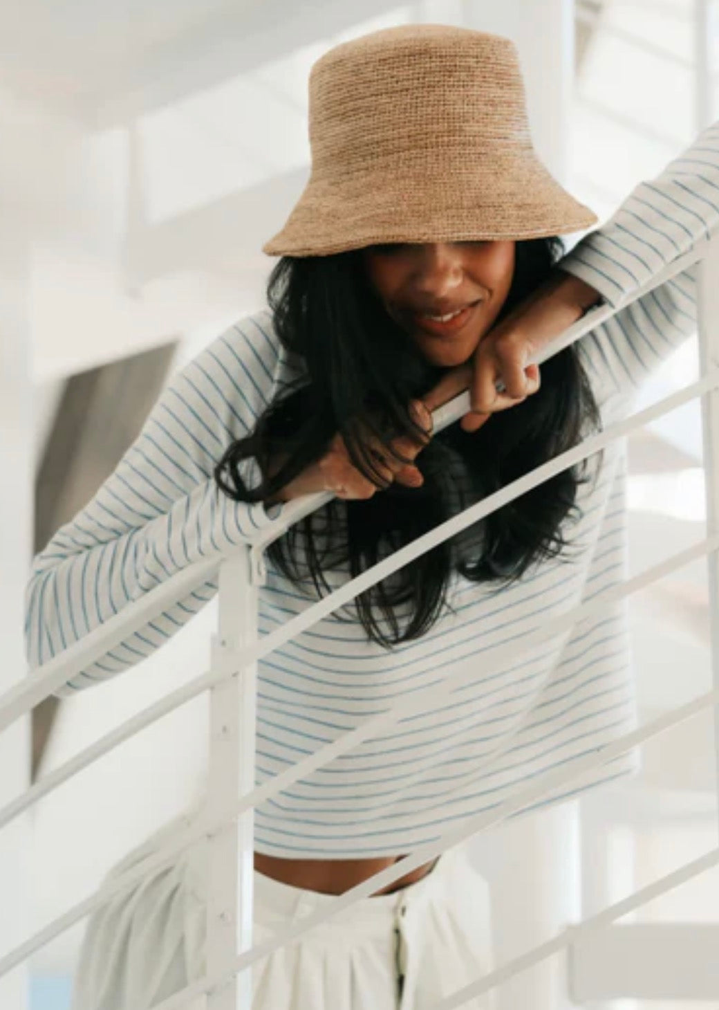 Ainsley Brushed Pacific Stripe Long Sleeve