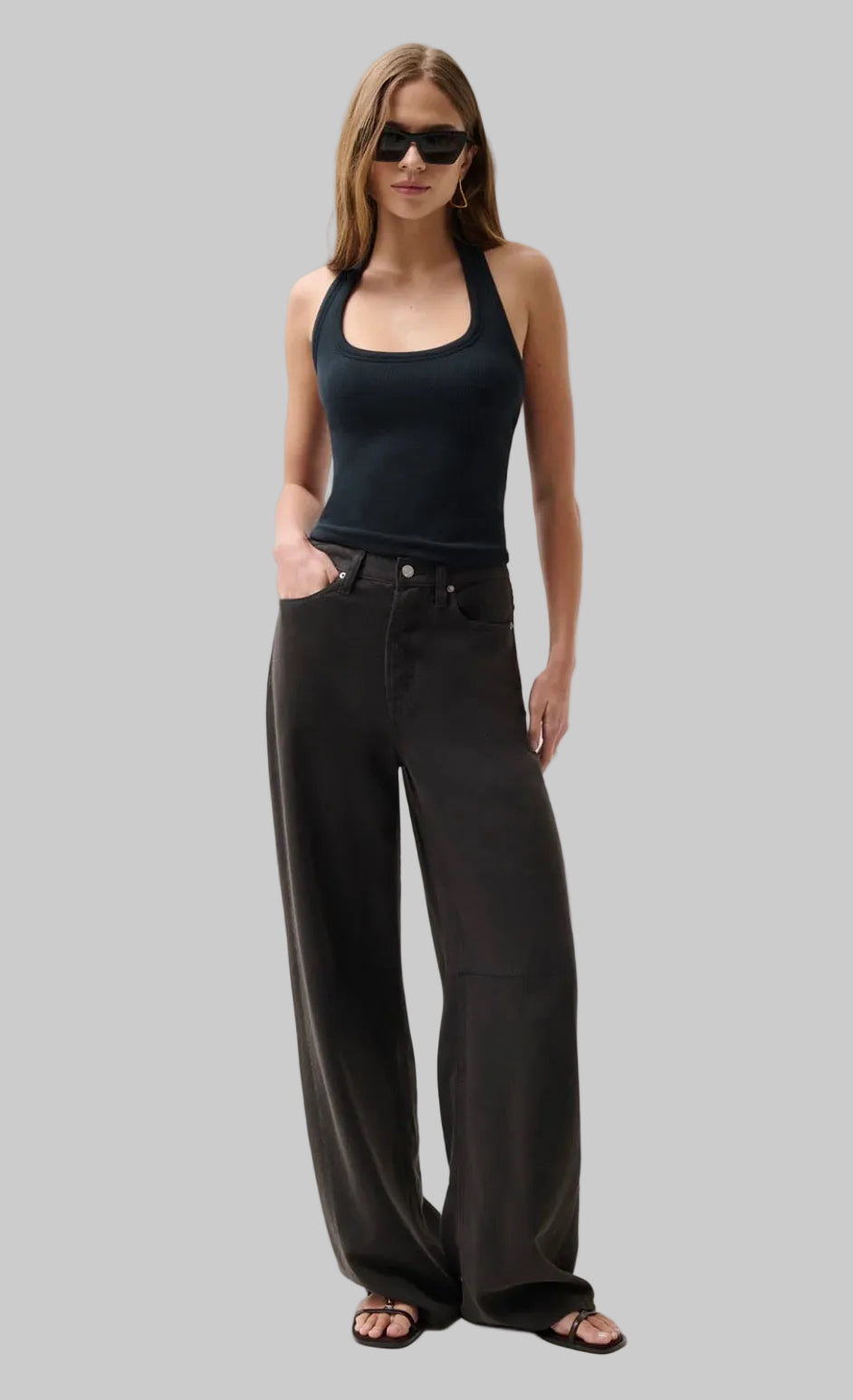 Bristol High Rise Linen Bowed Wide Leg