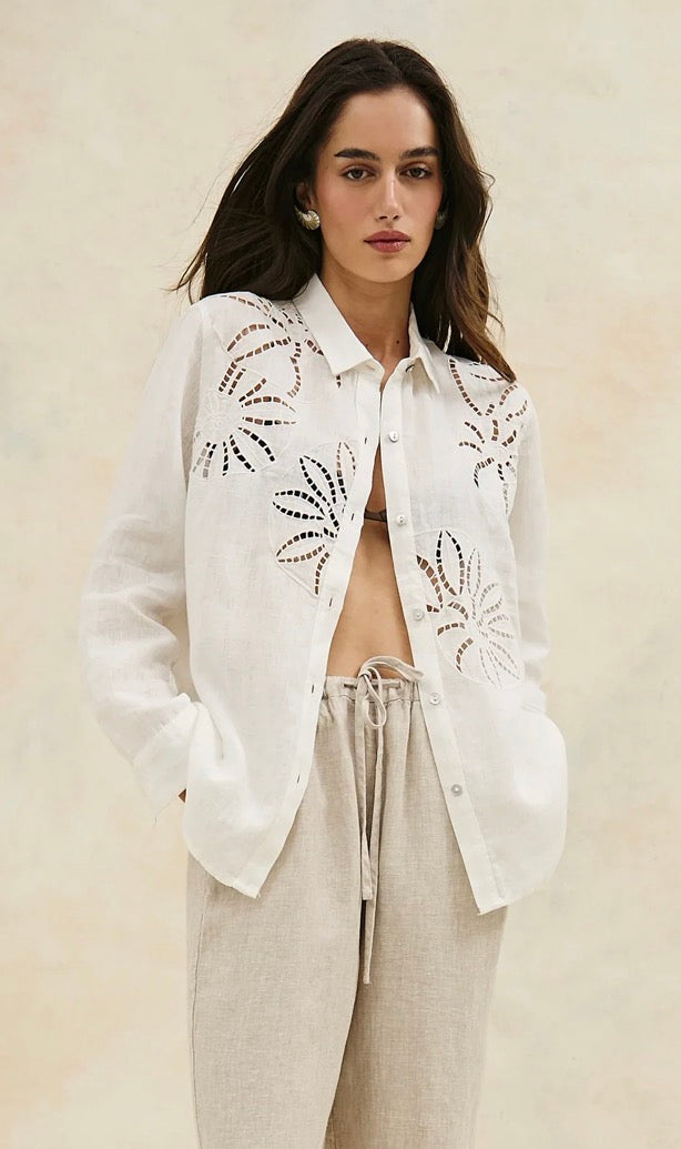 Samar White Button Down