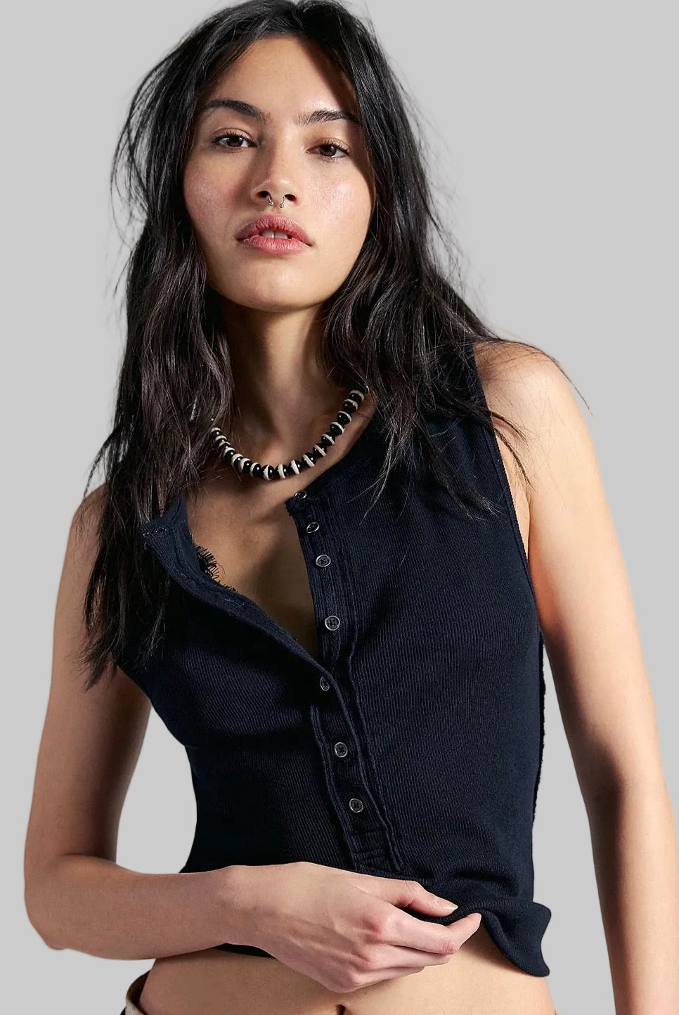 James Henley Tank in Black