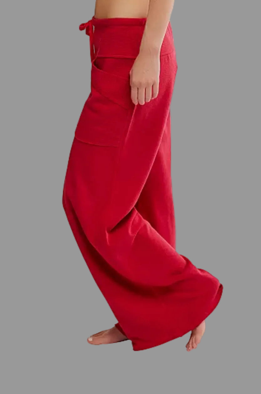 Staycation Lounge  Pant in Deep Cherry