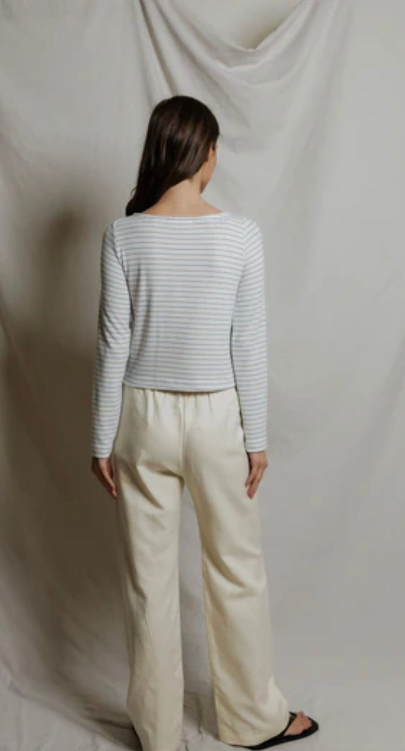 Ainsley Brushed Pacific Stripe Long Sleeve