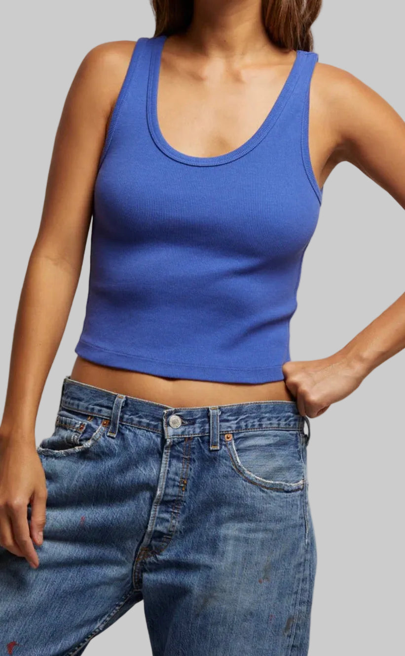 Violet Blue Structured Rib Tank