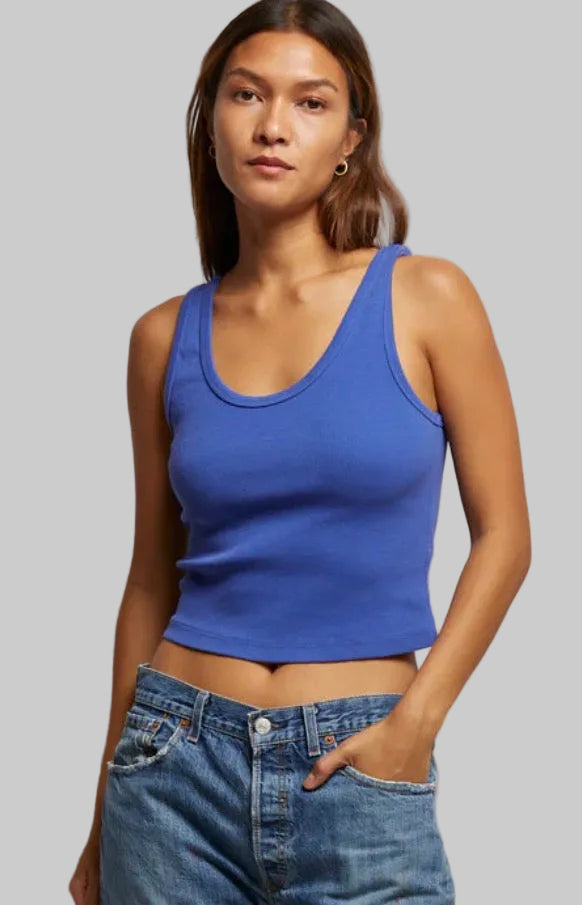 Violet Blue Structured Rib Tank