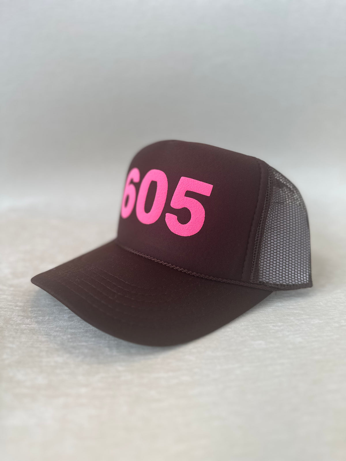 Pink "605" texture hat