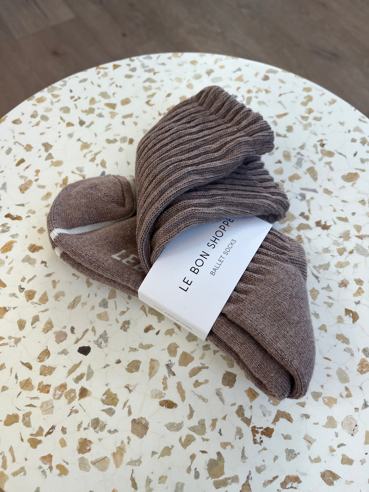 Ballet socks in charcoal & mocha