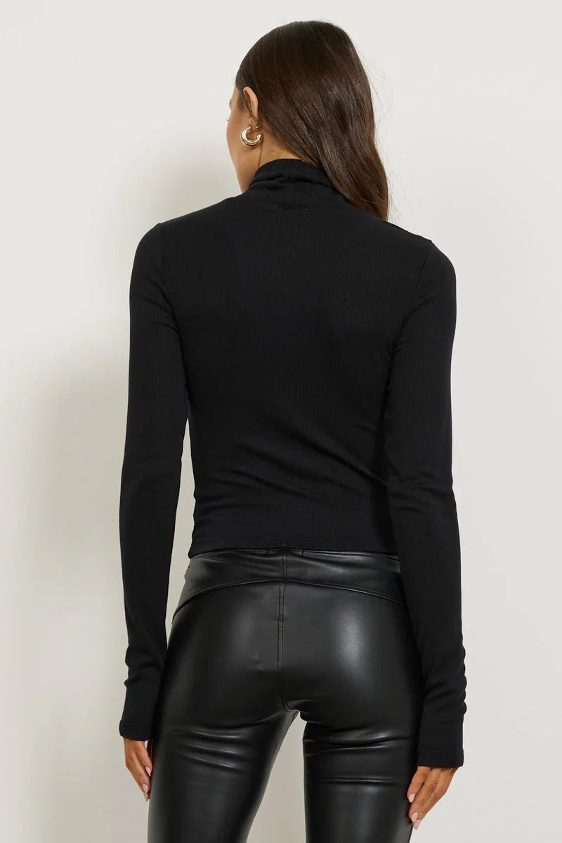 Olive Rib Turtleneck