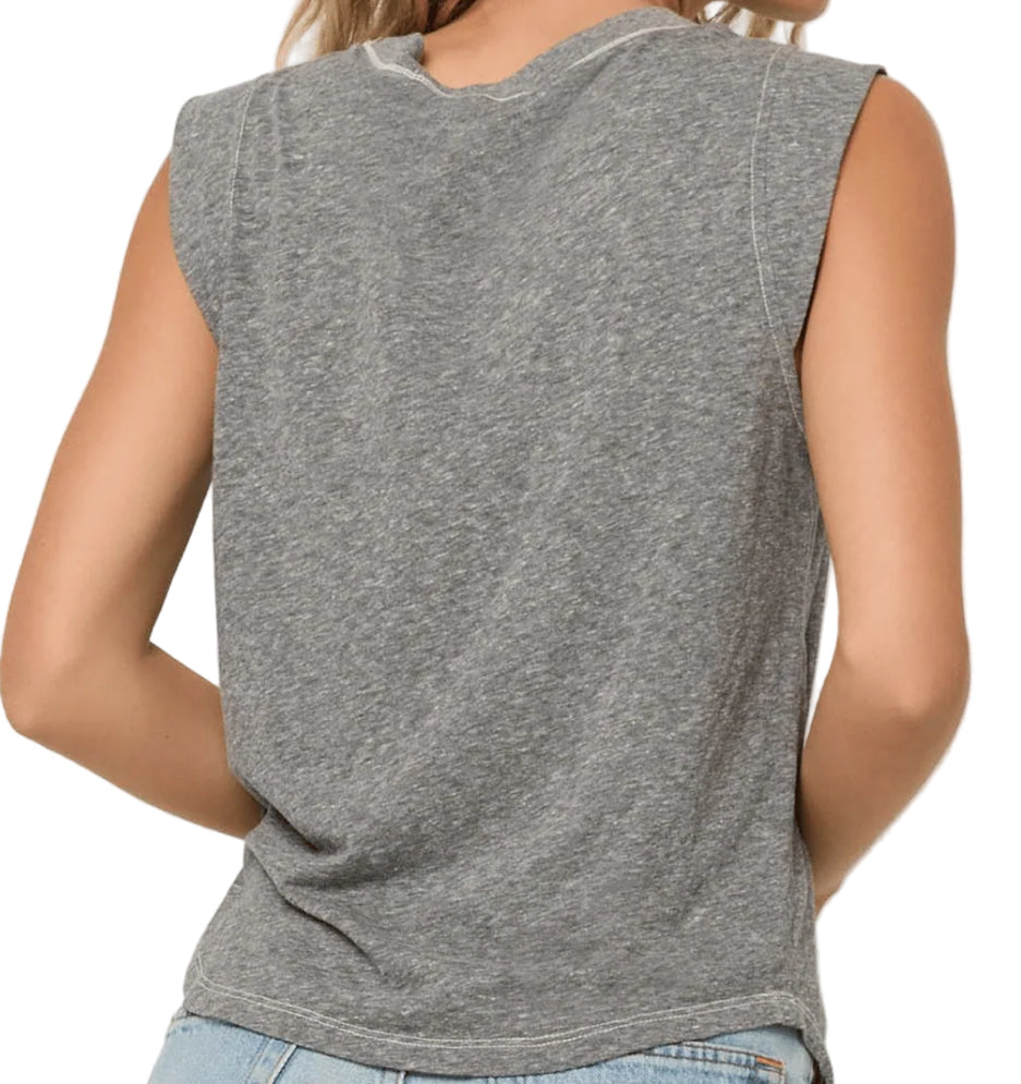 Grey Rue V-Neck Tank
