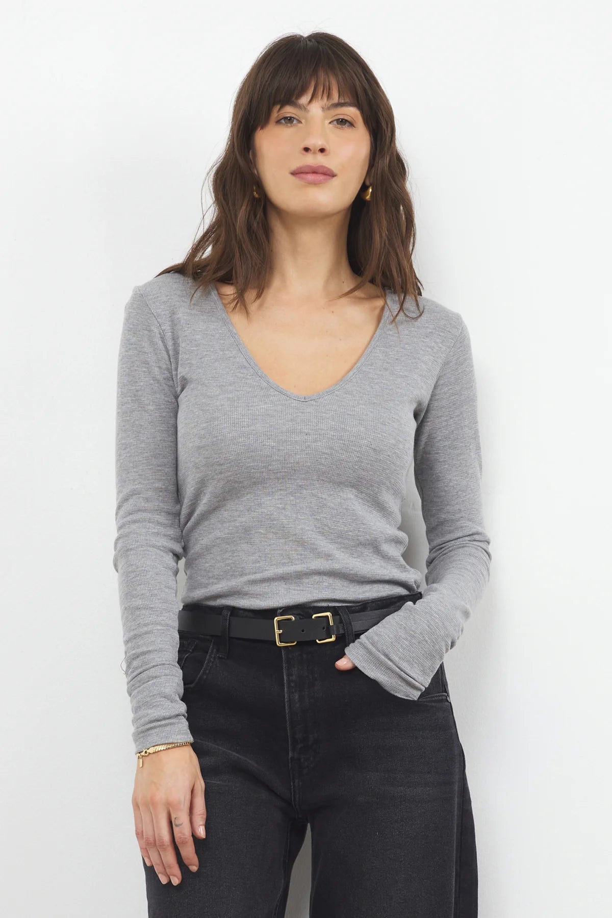 Standard V Neck Long Sleeve Thermal Top