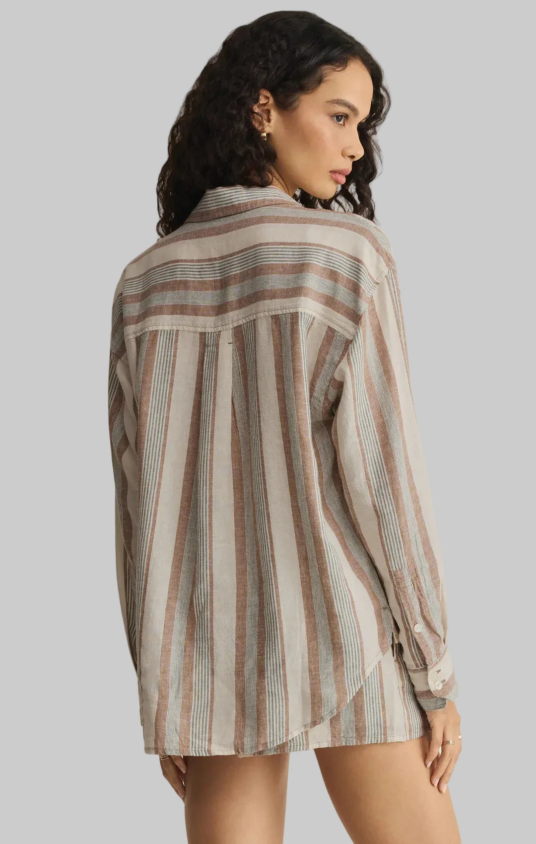 Island coconut button-down